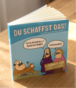 🎉 Doppelsieg für PIERO!
Der Hamburger Cartoonist und Comedian räumt 2025 gleich zwei Preise ab: die St. Ingberter Pfanne

und den Deutschen Karikaturenpreis – Geflügelter Bleistift in Gold für seine Karikatur „Abwarten“.

Und das Beste: Parallel dazu erscheint sein neuer Cartoon-Band „Du schaffst das!“ (EDITION 52) mit

witzig-scharfsinnigen Cartoons zu Alltagsthemen wie E‑Roller, Windkraft, Ärzte, Wokeness oder Brathähnchen.

 

#Cartoons #Comedy #Kabarett #Piero #NeueBücher #Auszeichnung